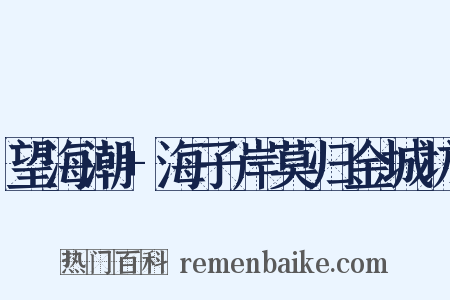 望海潮+海子岸莫归金城坊是什么意思的图片